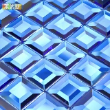 Синяя стеклянная мозаика на стену, зеркальный эффект
