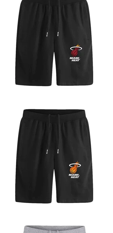 Miami Heat Basketball Sports Quần short cotton giản dị Kích thước lớn thoáng khí Đào tạo thời trang Quần năm điểm Nam và nữ - Quần Jogger