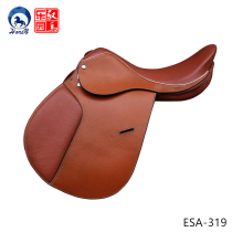 TEKNA integrated saddle light brown saddle calf leather to make equestrian saddle horse control park harness