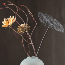 Natural dried flower bouquet real flower decoration ornaments Lotus Lotus Lotus canopy Chinese flower arrangement Buddha family living room small bunches