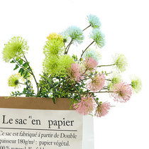 Simulation of green onion ball dandelion fake flower wind wheel pin pad flower fruit branch flower arrangement material model room decoration green plant green fruit