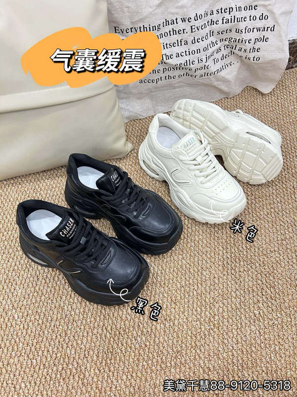 2025 Meidai Qianhui Spring New Women's Casual Shoes Dad Shoes German Training Shoes Size 35-40 Top Layer Cowhide Shoes