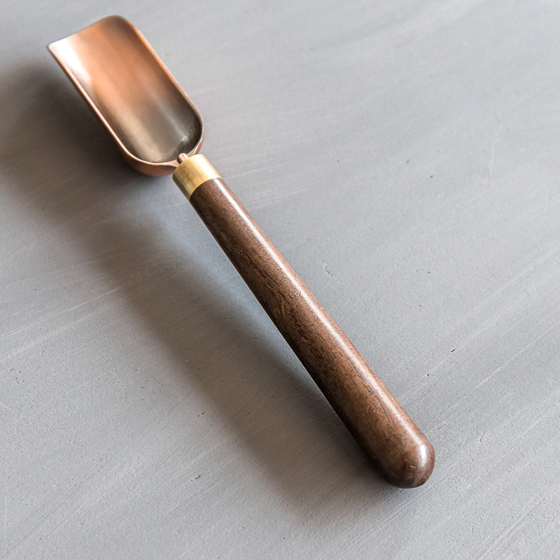 Ebony metal teaspoon tea spoon bamboo tea spatula tea is tea spoon kung fu tea set tea ceremony zero