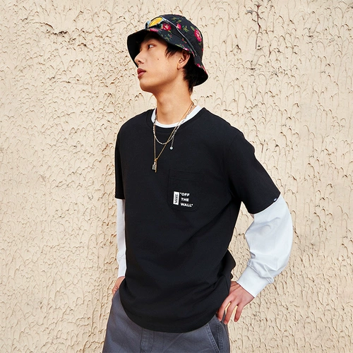 Vans, черная футболка подходит для мужчин и женщин, для влюбленных, с печатью вашего логотипа, свободный крой
