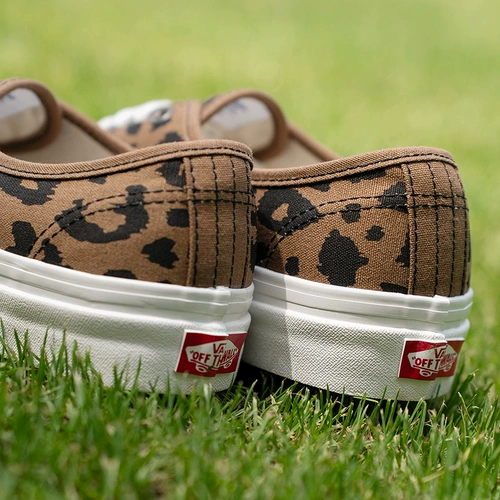 Vans Officing Authentic 44 DX Leopard Print Anaheim Book Popult Canvas Shoes Low Top