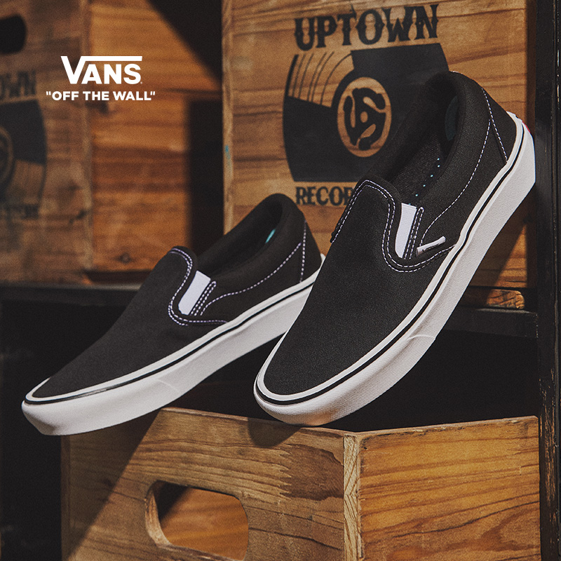 Vans Van Sans Official Upgrade of Comfy Slip-On Retro Street Shushu Clothing Canvas Shoes