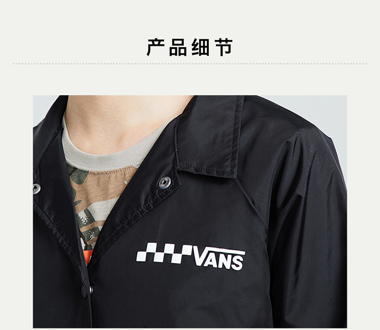 Vans Vans chính thức mùa xuân áo khoác nữ màu đen mới - Áo khoác thể thao / áo khoác áo khoác new balance nữ