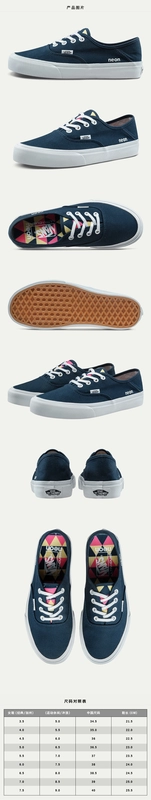 Vans Vans Giày vải nữ mùa hè xanh | VN0A3MU6B9N