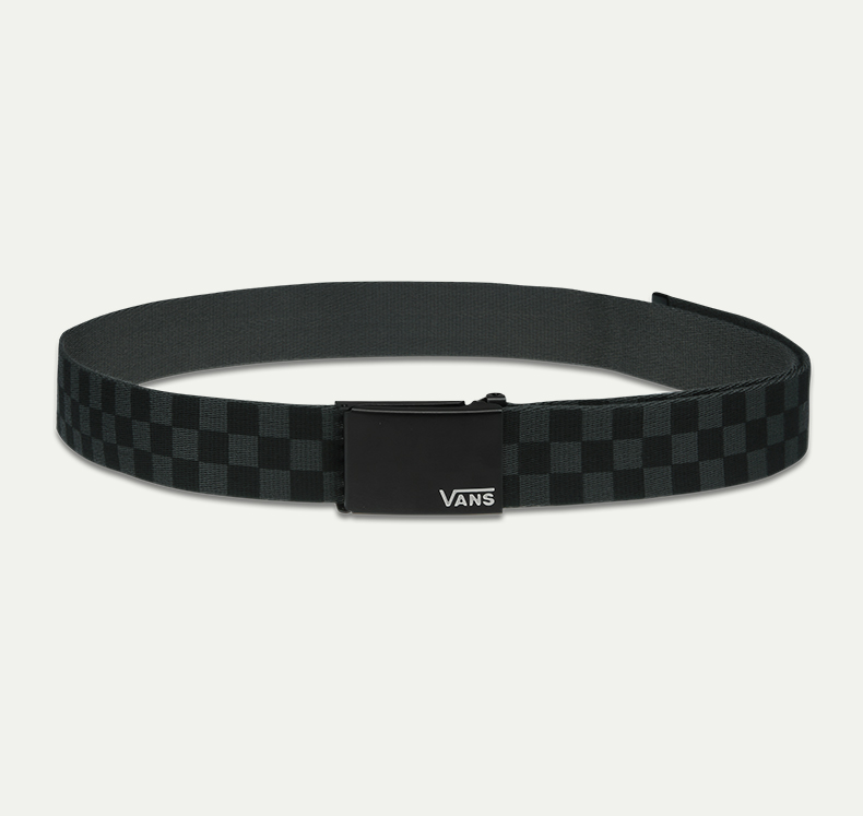 Vans Vans Đai đen xám nam giới | VN0A31J1BA5 dây lưng da cá sấu