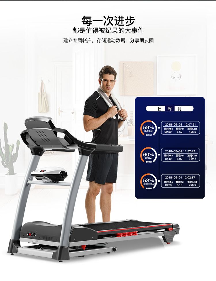 Máy chạy bộ Huixiang mô hình hộ gia đình nam hình siêu lớn chịu lực trong nhà tập thể dục đặc biệt nữ thiết bị thể thao thương mại R11 - Máy chạy bộ / thiết bị tập luyện lớn giá máy chạy bộ