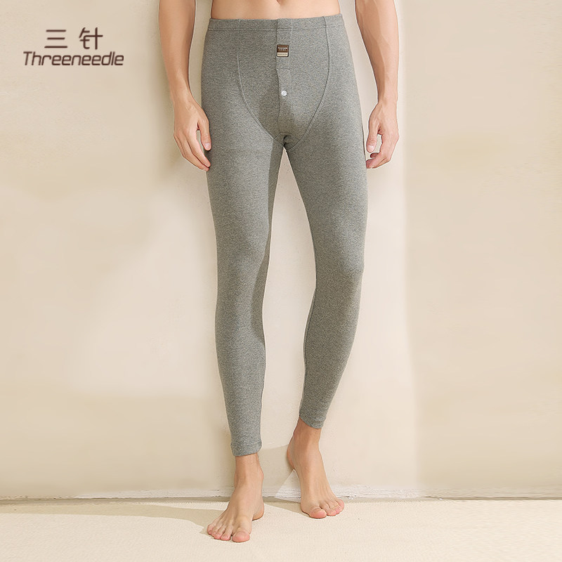 Three-pin underwear men's sanitary pants single piece cotton inner wear thin leggings cotton wool pants warm pants women's autumn and winter sanitary pants