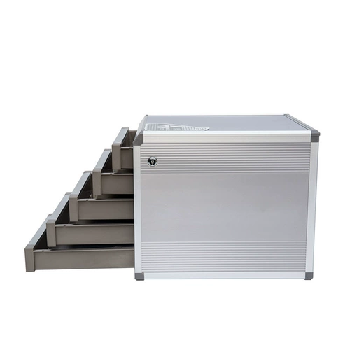 Jinlongxing Desktop файловый шкаф алюминиевый сплав сплав с мультислойным комбинированным ящиком A4 Данные данные небольшой короткий шкаф Архив офис Коммерческий маленький столовый металл хранения кабинета