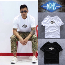  Tide brand MDNS MADNESS Yu Wenle short-sleeved mens trend hip-hop street Korean version of handsome ins tide slim T-shirt