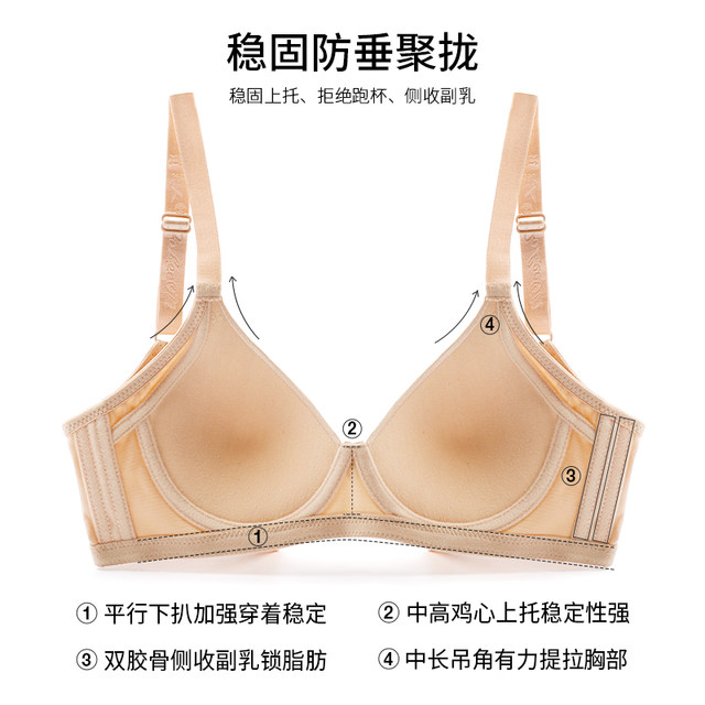 ຊຸດຊັ້ນໃນຂອງ Lady's summer underwire-free underwire-free, women's large size comfort bra, push-up breasts women's bra 8368