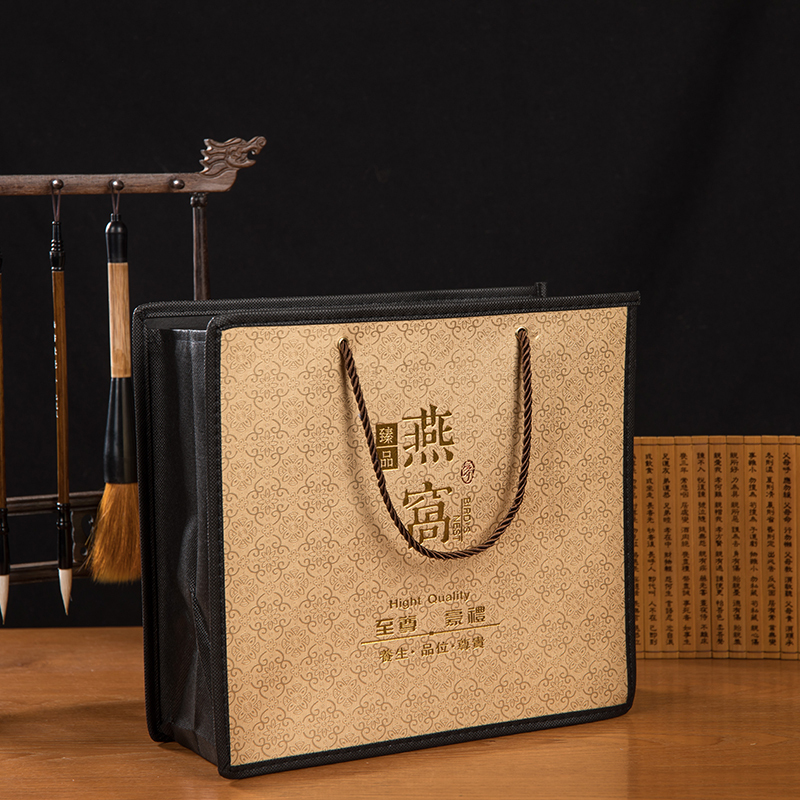 Bird's Nest Tote Bag, High-End Gift Bag, Gold Bird's Nest Bag, Bird's Nest Paper Bag, Luxury Gold Bag, Hot Stamping Bag