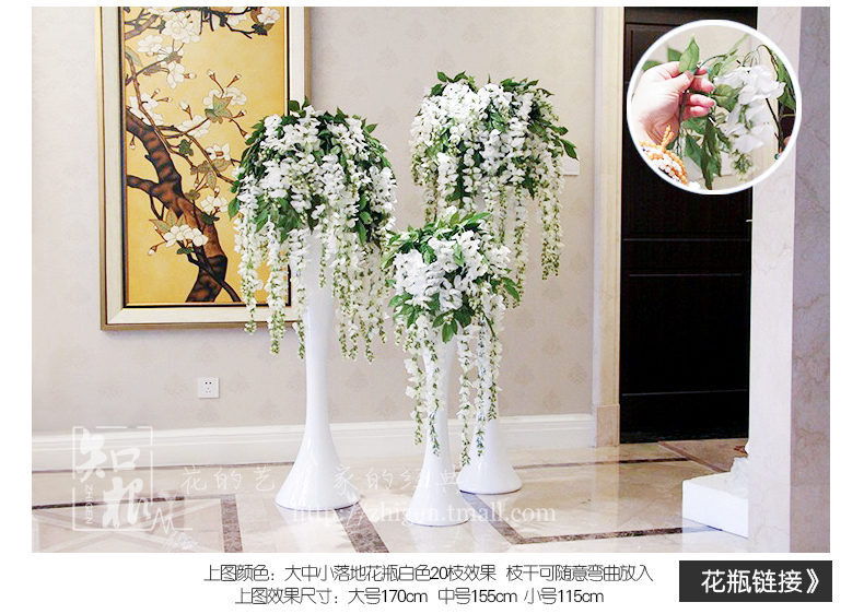 Hoa nhân tạo treo tường hoa cưới Hoa giả hoa hoa xanh cây nho dây leo trần trang trí hoa nho - Hoa nhân tạo / Cây / Trái cây hoa mai giả