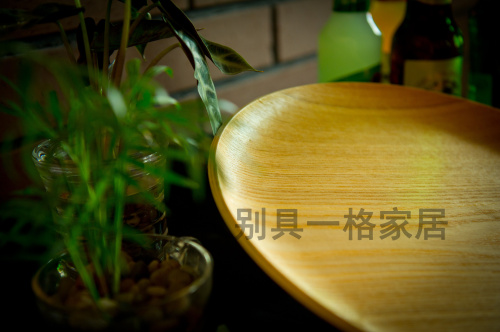 Tấm gỗ zakka khay tròn Nhật Bản tấm gỗ tấm trái cây khay trà ổ cắm tro gỗ mẫu đĩa gỗ đẹp