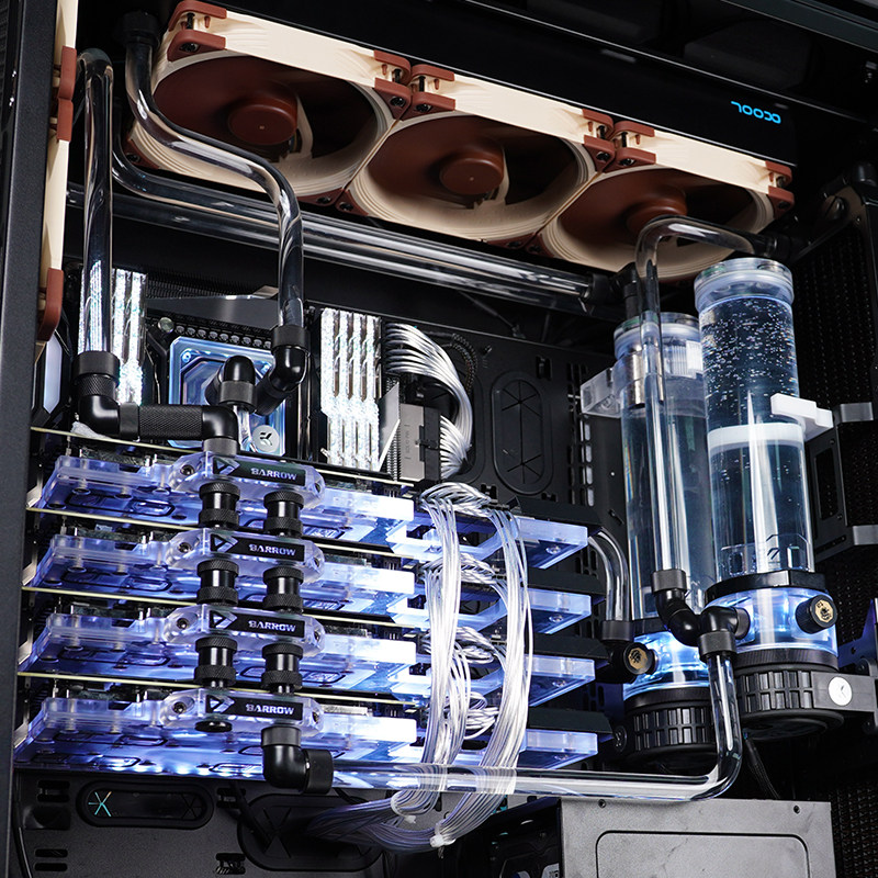 Шасси питания вентилятор комплект поставки  发烧友水冷| 海盗船1000d分体水水冷套装 ai深度计算多卡定制 Ekwb