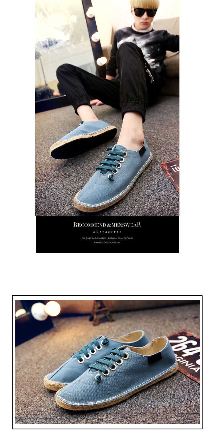 Retro Trung Quốc phong cách đàn ông của bông và vải lanh giày thường cũ Bắc Kinh handmade vải giày thanh niên giày vải lanh mùa xuân và mùa hè giày vải giày xtep