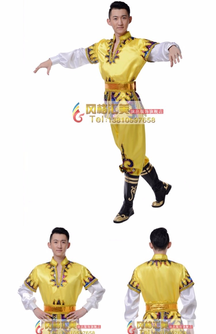 Phong cách Trang phục khiêu vũ Huimei Tân Cương Nam Trang phục dân tộc thiểu số Duy tân trang phục múa trang phục dân tộc thái
