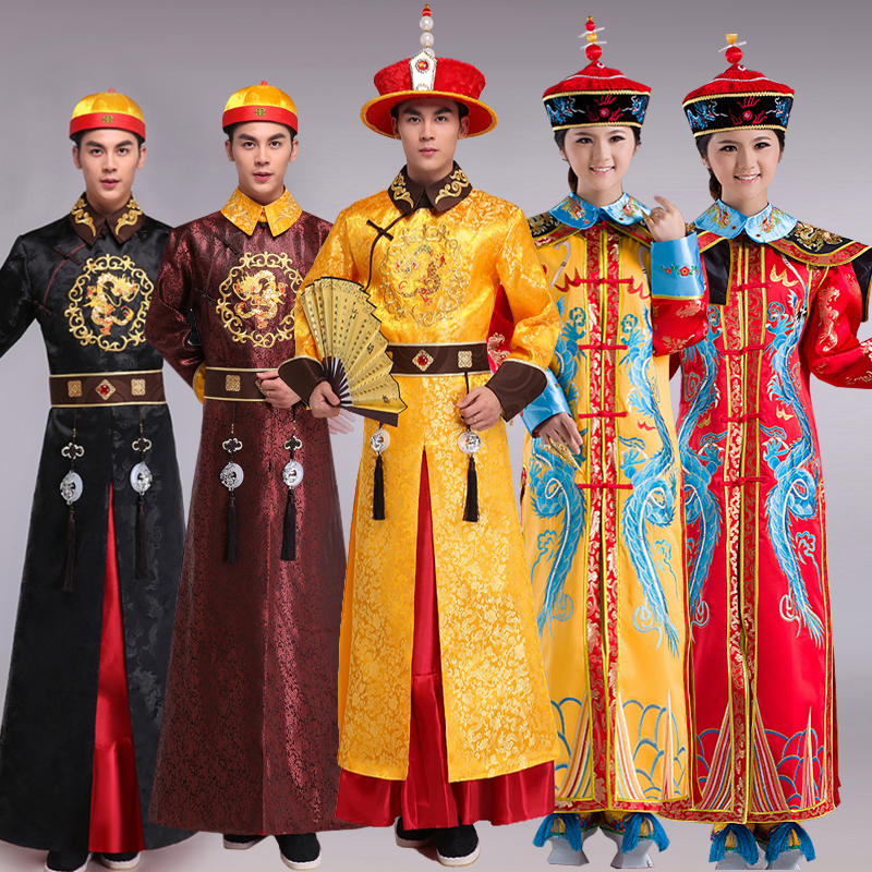 Qing Dynasty emperor and queen dress dragon robe film and television drama with the same style of queen dowager costume Qing Dynasty four elder brother emperor performance costume