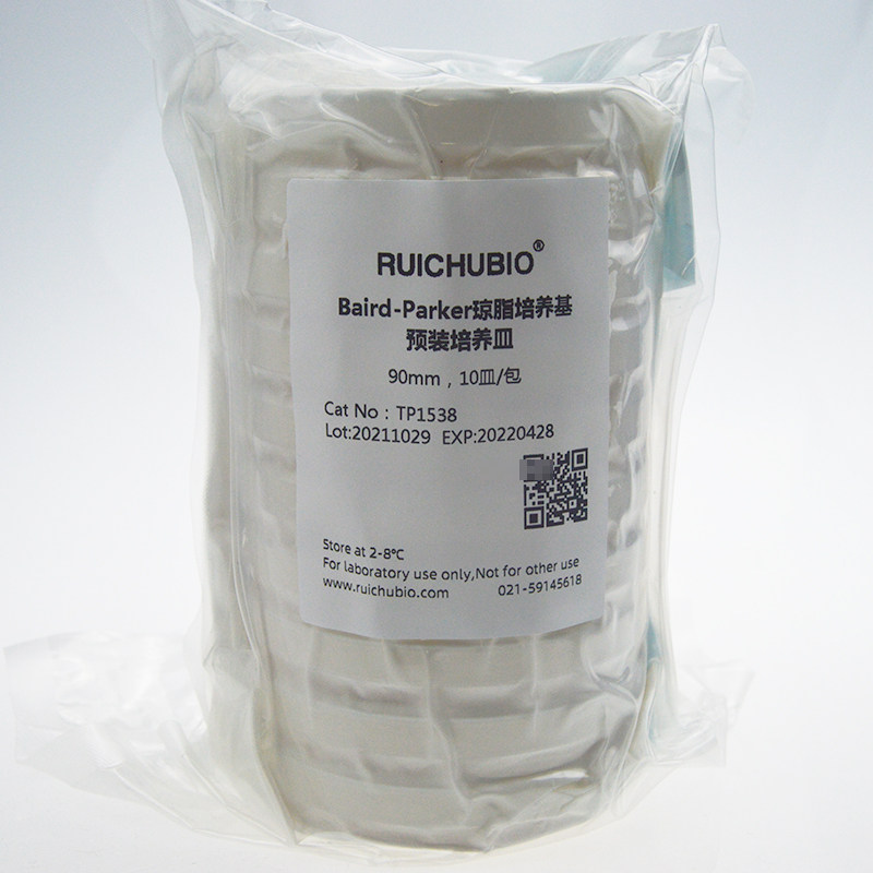 瑞楚生物 Baird-Parker琼脂培养基 预装培养皿TP1538 90mm 10皿包