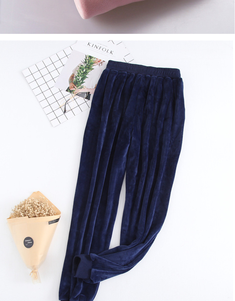 Mùa thu và mùa đông flannel nam và nữ cặp vợ chồng ngủ quần rộng kích thước dày dày đảo nhung nhung nhà ấm quần quần kaki nam đẹp