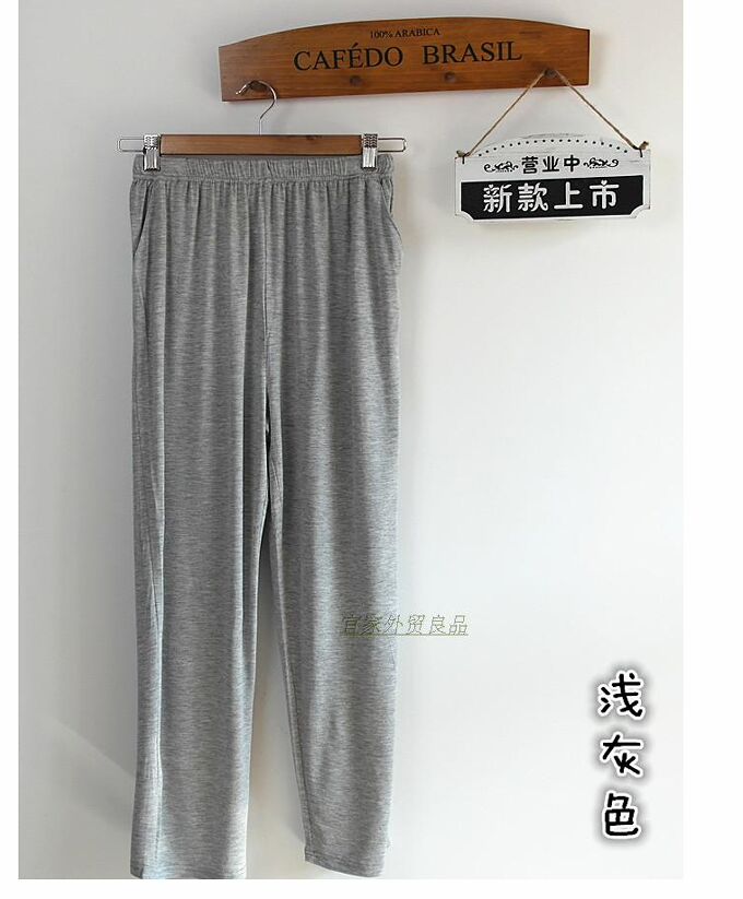 Modal Pyjama Quần nam và nữ tại nhà Mùa hè mỏng thường lỏng lẻo Kích thước lớn Quần nhà Điều hòa không khí Quần co giãn quần bò nữ
