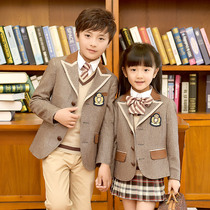Primary school uniforms suit suits Spring and Autumn Winter British Academy style childrens clothing boys and girls kindergarten Garden uniforms