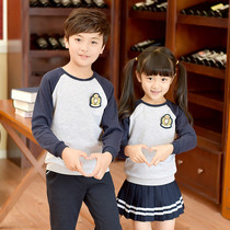 Roll curly sweatsuit suit College Wind medium and small school uniforms Games clothing Two sets of kindergarten garden clothes