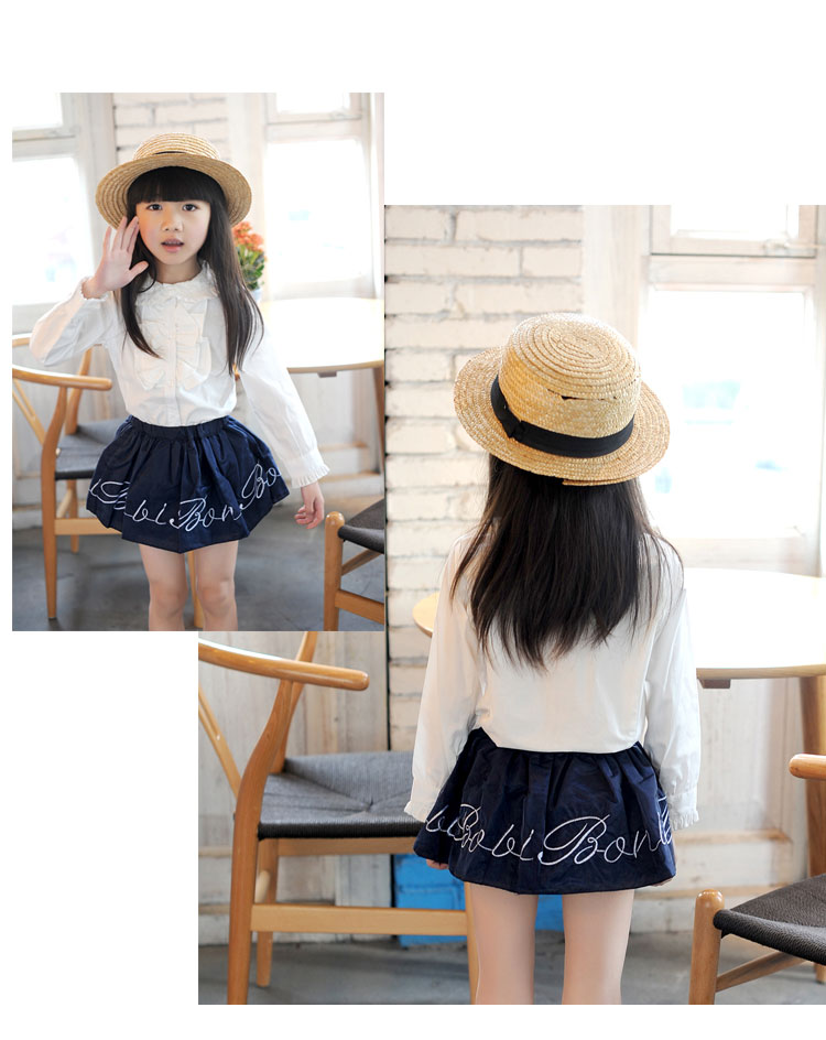 Chemise fille à manche longue en coton - Ref 2084508 Image 36