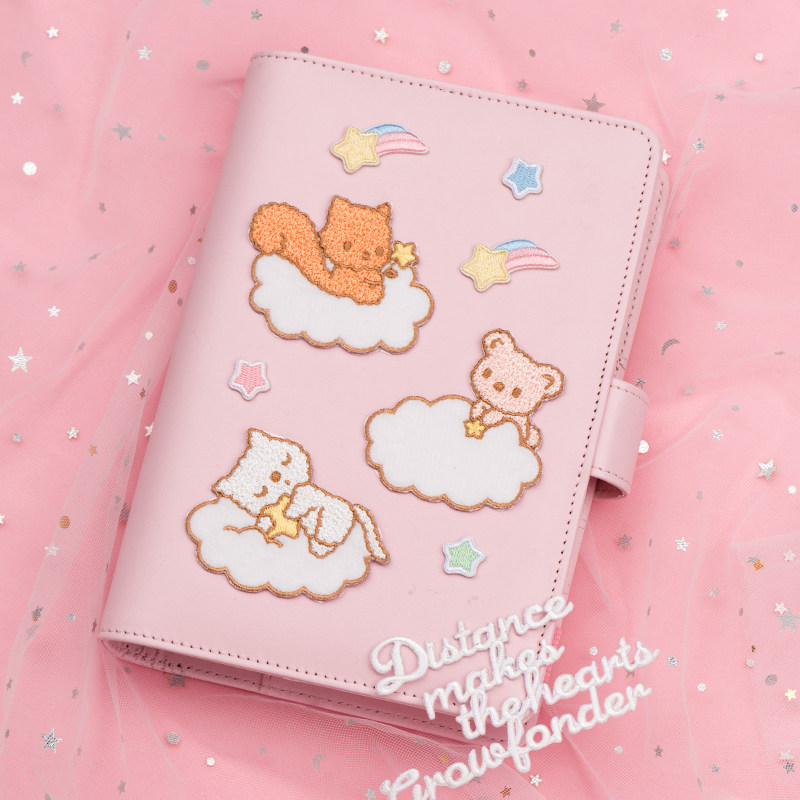 Plush Cloud Animal Embroidered Fabric LONGCHAMP Bag Diy 100 Hitch Fashion Handbill Stickler Cell Phone Decoration Breaking Hole Patch