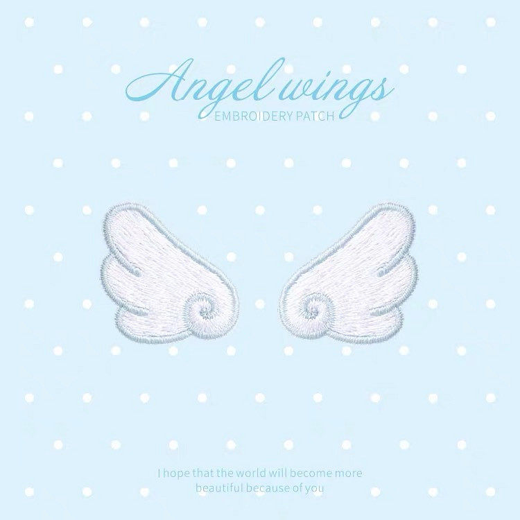 Angel Wings Embroidery Clothes Sticker Hole Paste DIYLONGCHAMP Baggage Coconut Shoes Mobile Phone Protective Shell Decoration Clothing