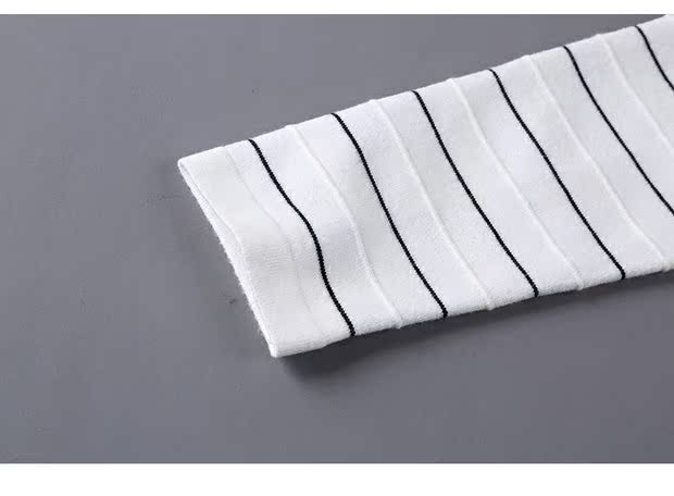 Mùa đông phiên bản Hàn Quốc mới của chiếc áo len dệt kim nam tự cổ tròn áo len chui đầu áo len sọc dài trẻ trung 9107 bộ nỉ nam
