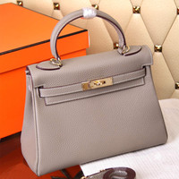 2022 spring and summer new style pebbled first-layer cowhide Kelly bag genuine leather women's one-shoulder cross-body portable bridal bag