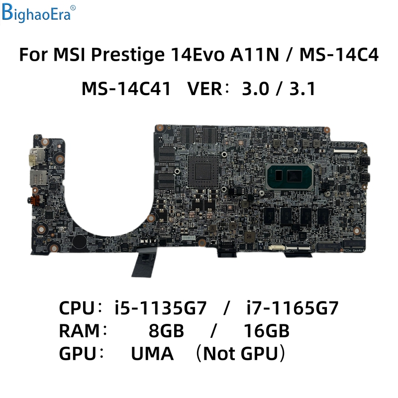 Msi Prestige 14Evo A11M Ms-14C4 Ms-14C41 Motherboard I5 I7