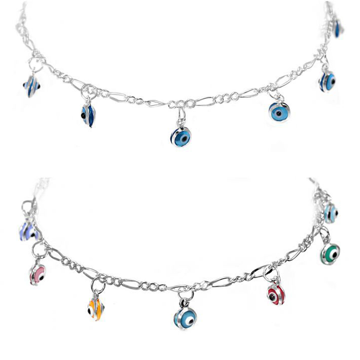 Chaine de cheville Couple LUCKYMOJO en Argenterie - Ref 3102091 Image 1