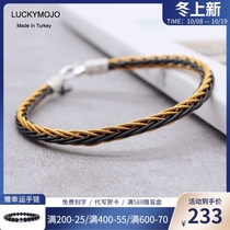 Turkey imported retro S99 sterling silver bracelet men tide couple hand rope original design Bracelet girl BR-84