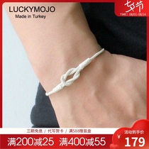 Turkish concentric knot bracelet sterling silver male tide female couple braided hand rope niche wild student Tanabata gift