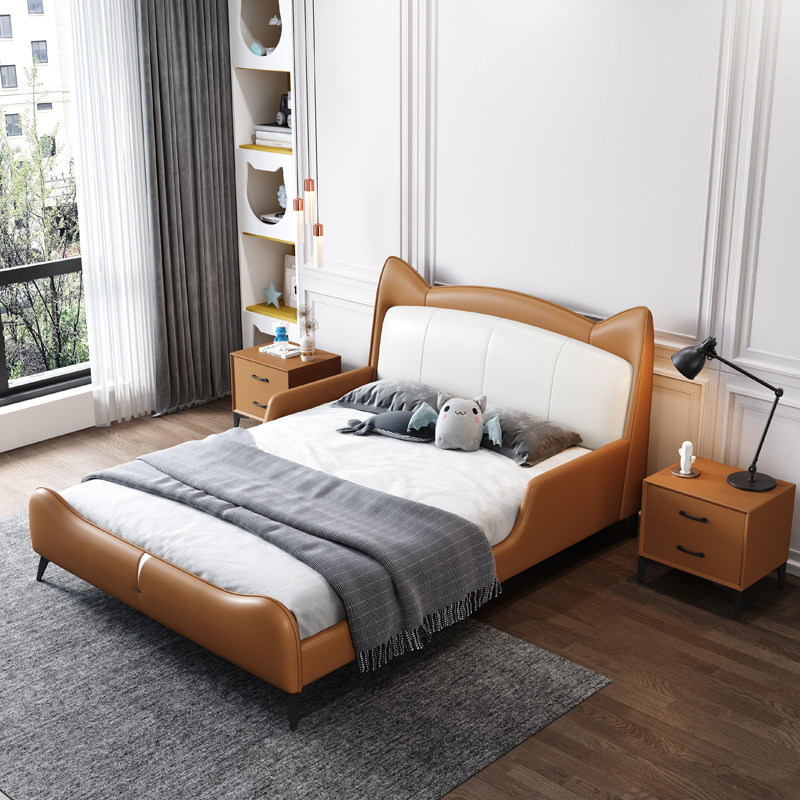 Children's bed Boy girl Princess Bed children Single beds with guardrails Young children Home innate Boys Custom beds