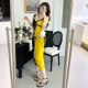 Sleeveless dress black temperament long waist 2022 summer new women's satin slim chic suspender skirt