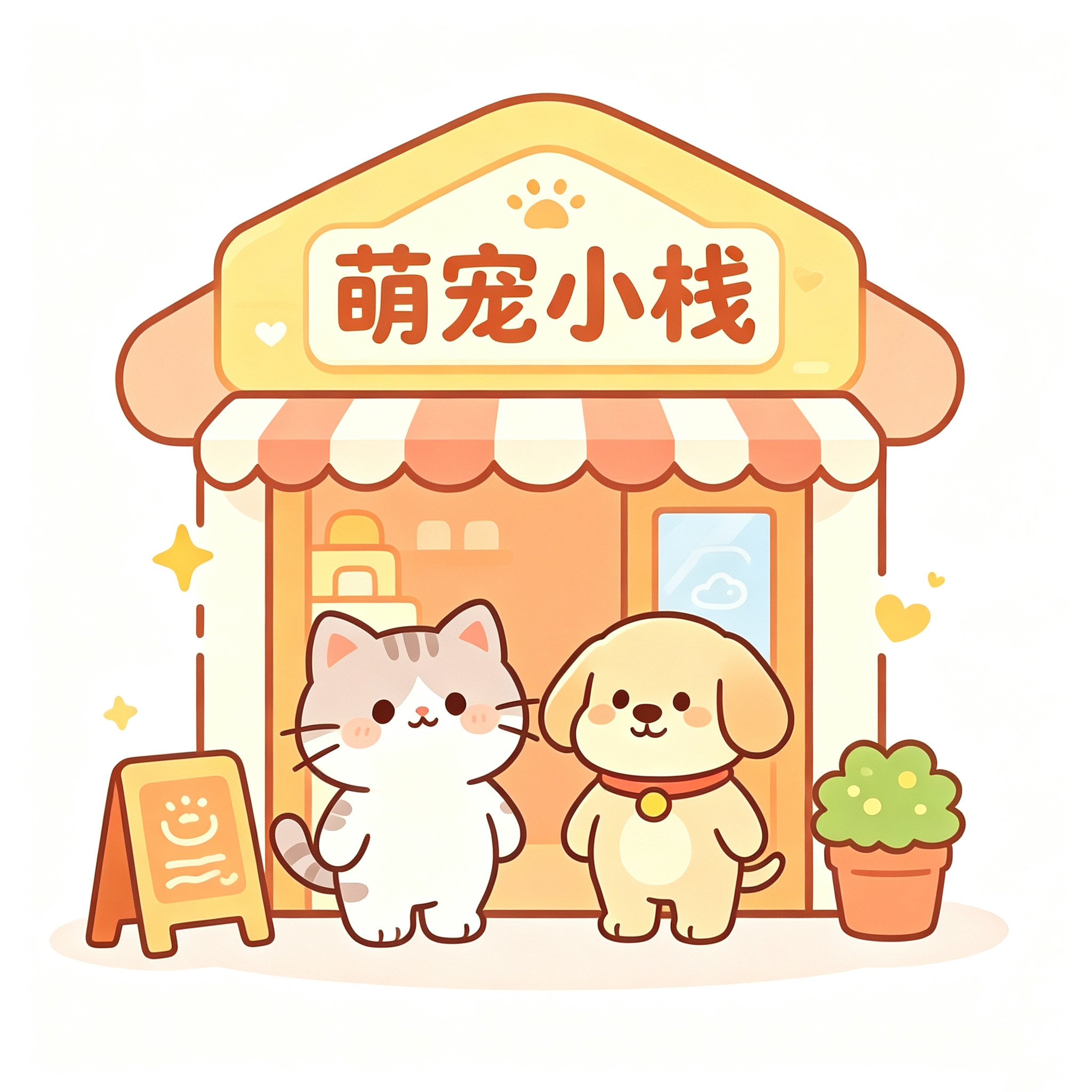 萌宠  小栈的LOGO