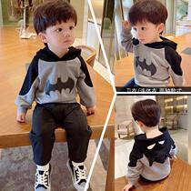 Baby boy handsome gas baby boomers boy batman Batman Chenchen Family Lianhood jacket Head necropolis for the Spring and Autumn Cloister