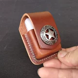 Зажигалка, кожаный универсальный чехол на керосине ручной работы, из натуральной кожи