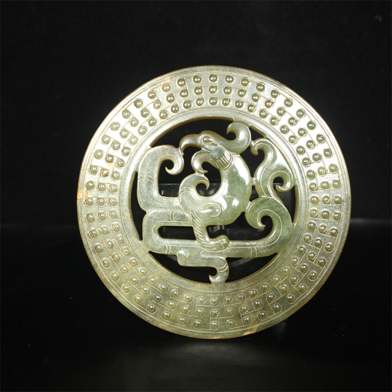 汉代古玉探秘：战汉和田玉精品勾云纹凤鸟玉璧的魅力--淘宝好物网