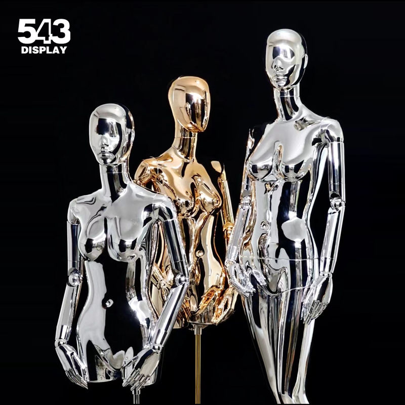 High-end plated gold and silver model props women's clothing shop shop window display rack full body half-body sitting model dummy table-Taobao