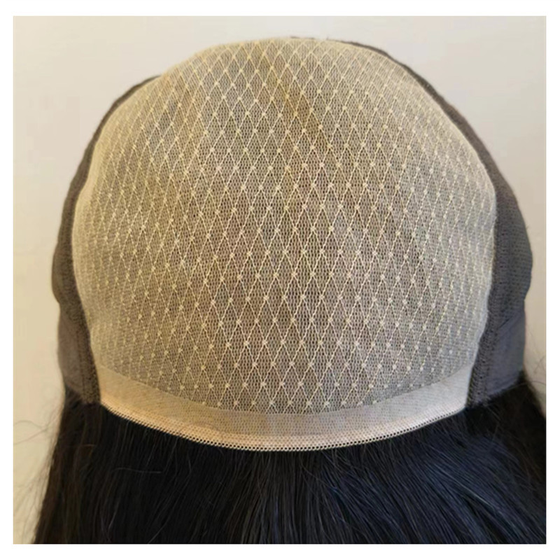 Xuchang Wig, Full Real Hair, Elastic Net, Hand-Woven Double Needle Top, Blank Hair Full Headpiece, Customizable Parting, Post-Surgery Bald Head