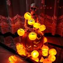 Halloween pumpkin lights string lights skull ghost lights party bar decoration props scene arrangement glowing props