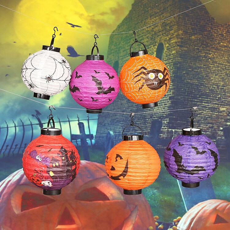 Halloween pumpkin lantern decoration supplies glowing lantern decoration props supplies bar shopping mall lantern pendant