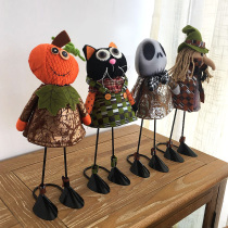 Kindergarten Halloween decoration witch skeleton doll makeup party pumpkin desktop ornaments scene dress up props